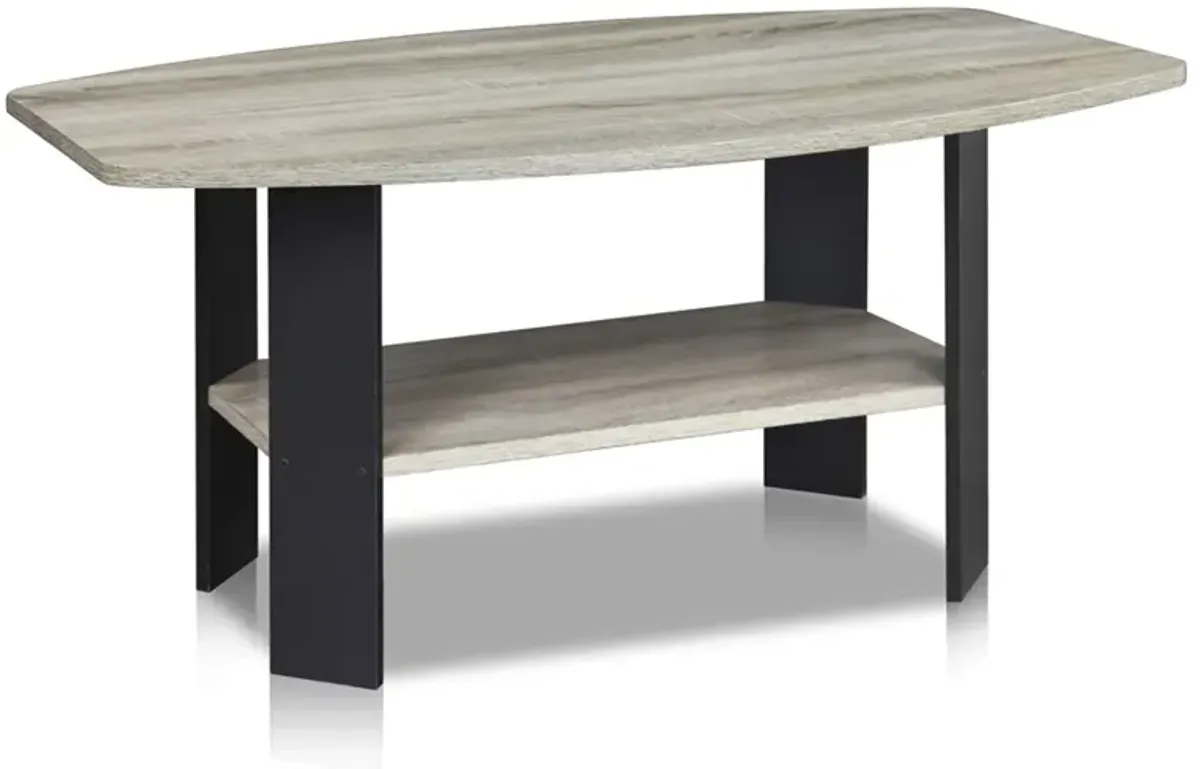 Simple Design Coffee Table, Oak Grey/Black