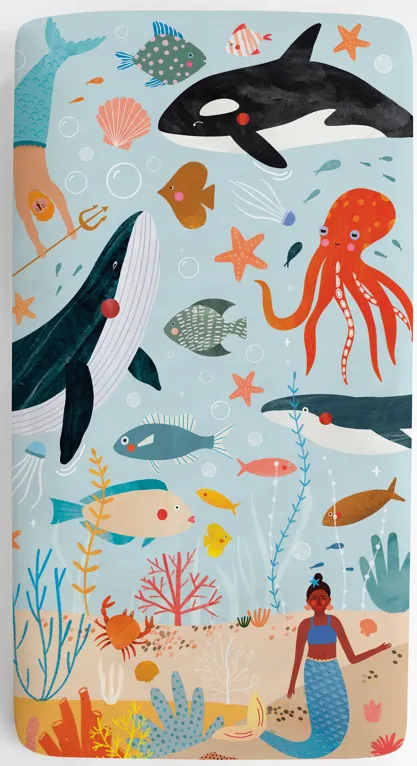 Beyond the Reef 100% Cotton Fitted Crib Sheet