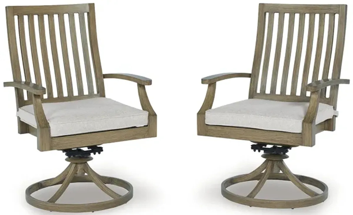 Rainier Ranch Swivel Chair with Cushion (Set of 2)