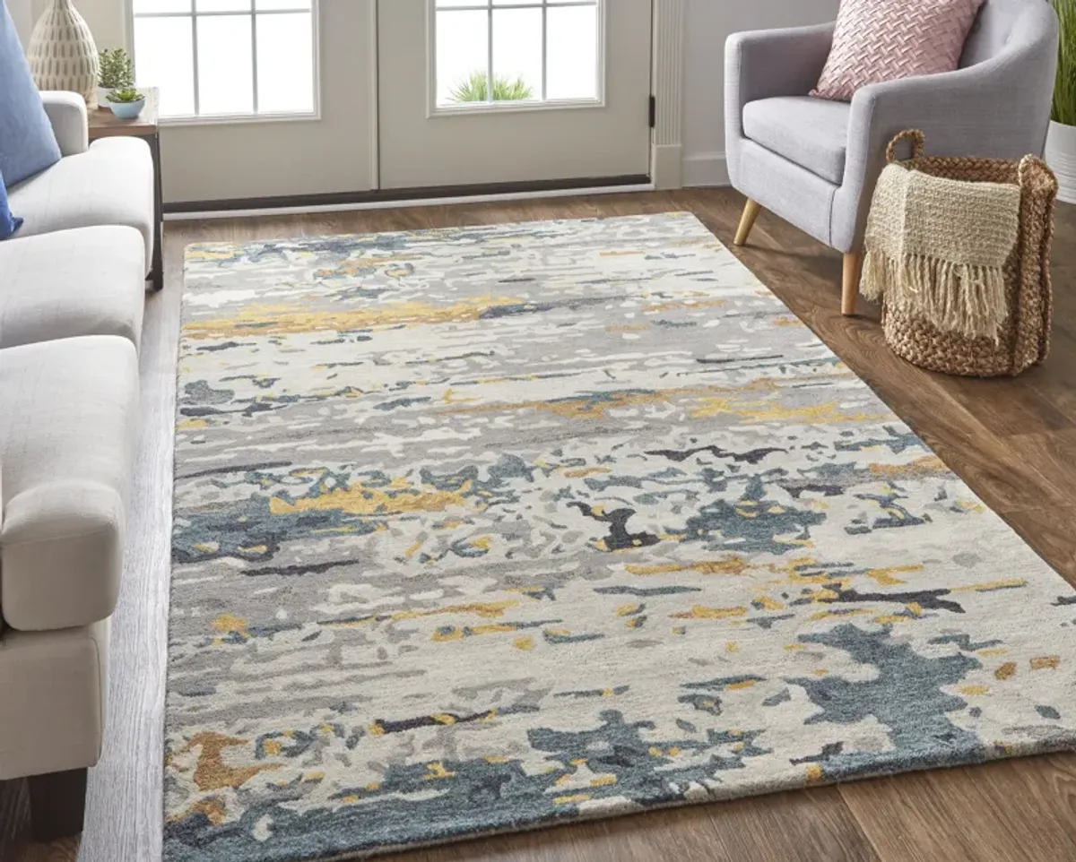 Everley 8644F Gray/Yellow/Blue 8' x 10' Rug