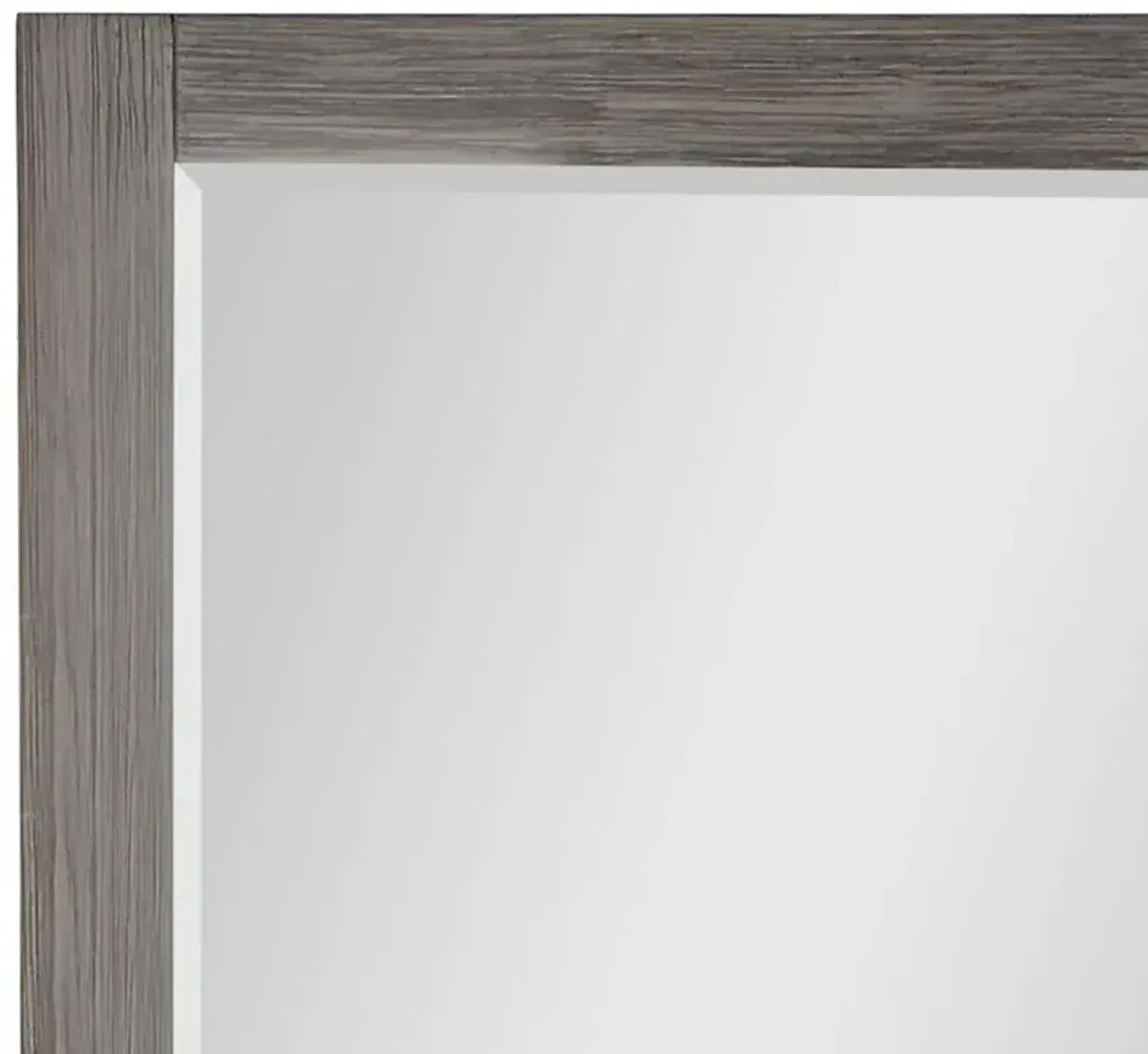 Altair 28 Rectangular Bathroom Wood Framed Wall Mirror in Classical Grey