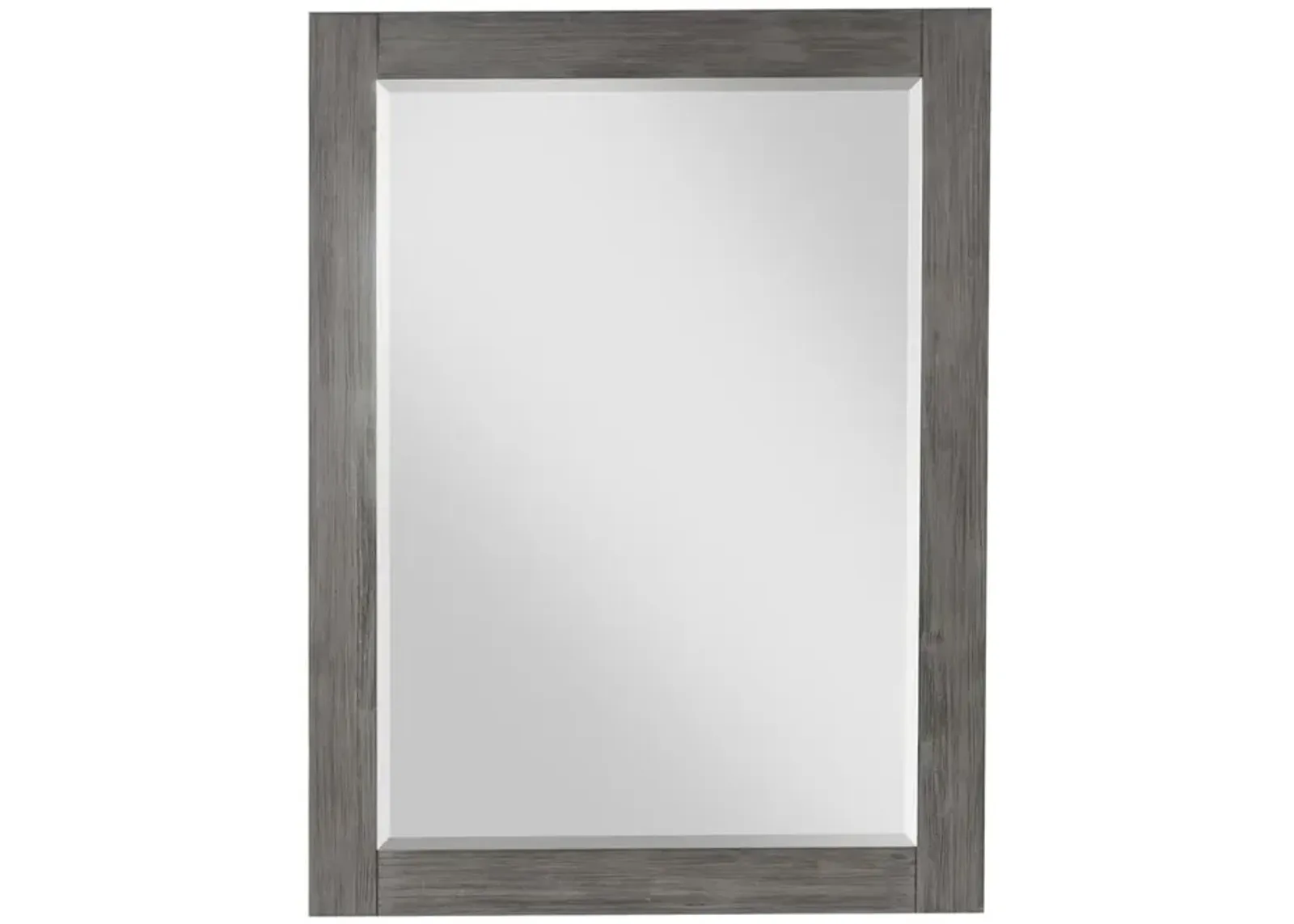 Altair 28 Rectangular Bathroom Wood Framed Wall Mirror in Classical Grey