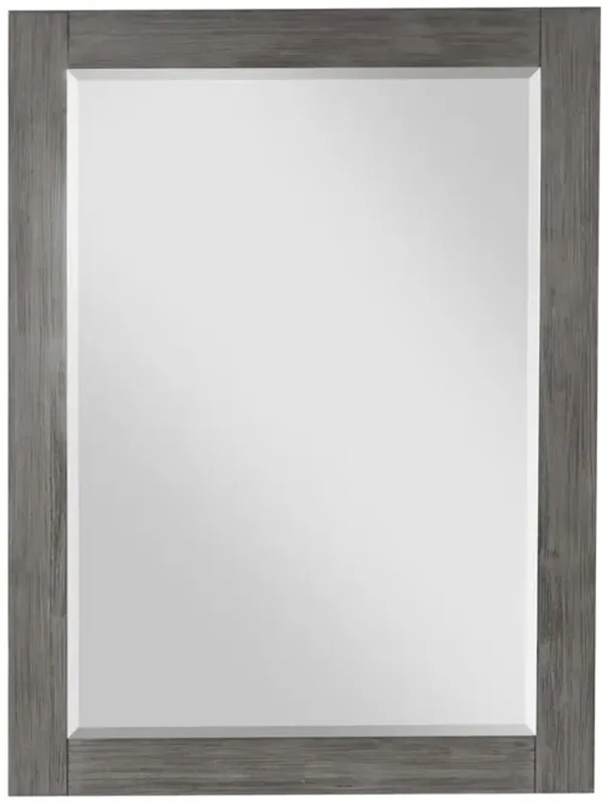 Altair 28 Rectangular Bathroom Wood Framed Wall Mirror in Classical Grey