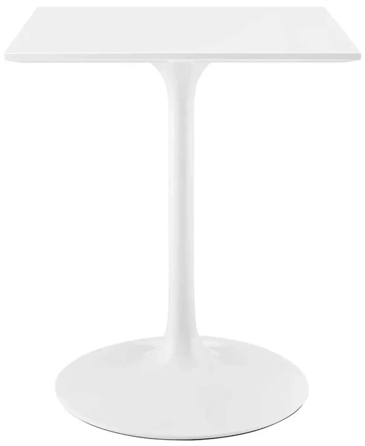 Modway - Lippa 24" Square Wood Top Dining Table White