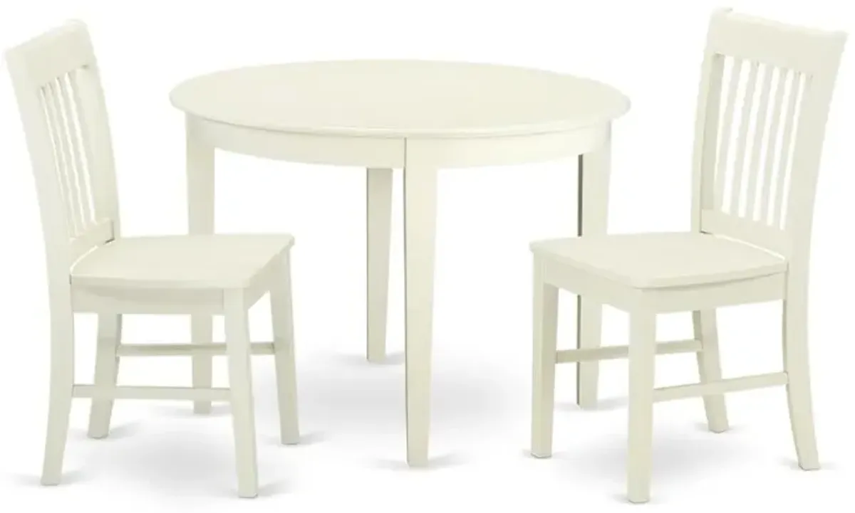 Dining Room Set Linen White, BONO3-LWH-W