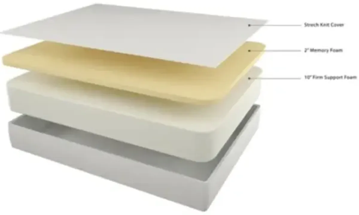 Chime 12 Inch Memory Foam Twin Mattress