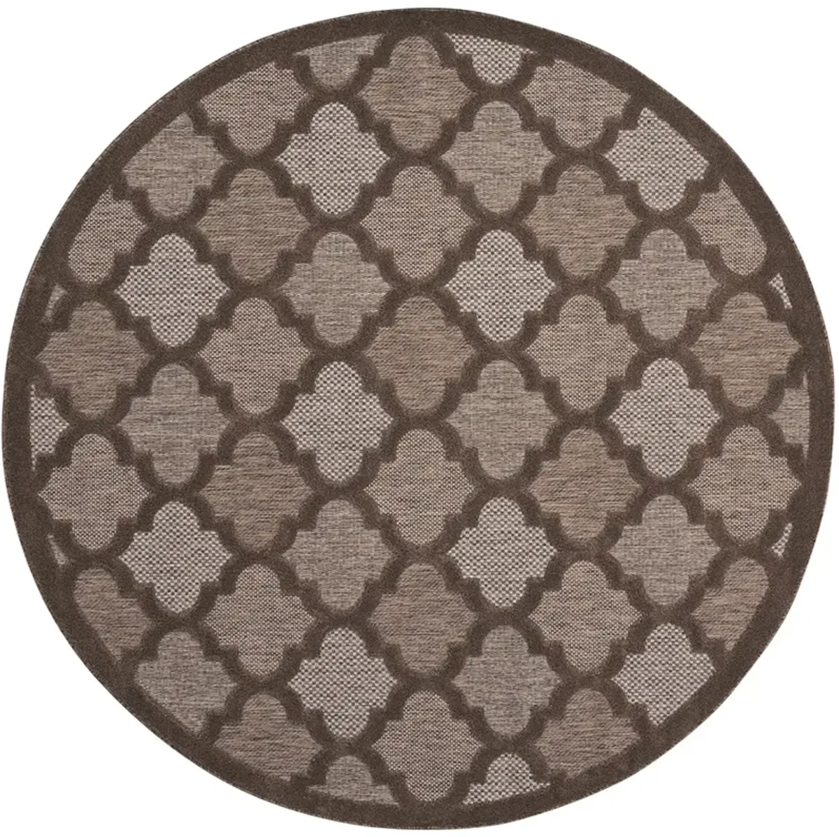 Easy Care NES01 Brown 8' x Round Rug