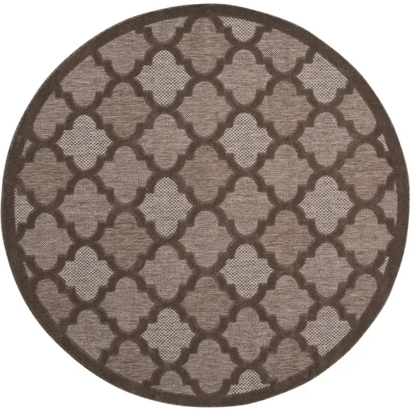 Easy Care NES01 Brown 8' x Round Rug