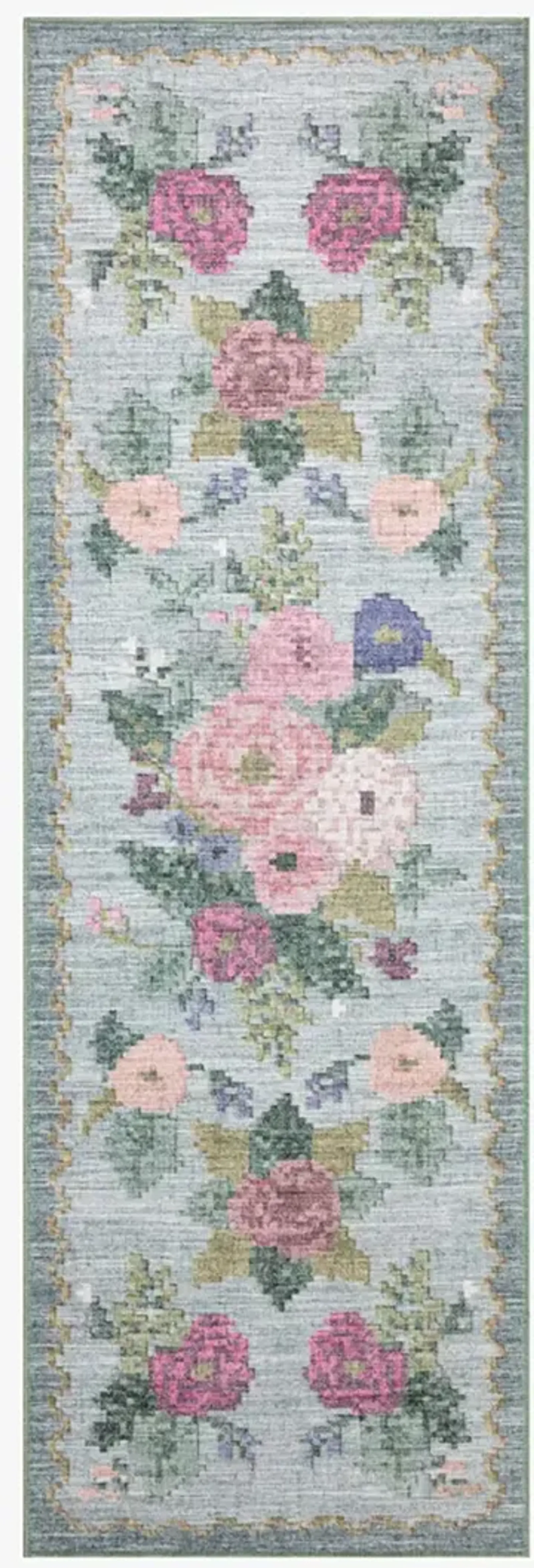 Rosa RSA-02 Sky 2''6" x 7''6" Rug by Rifle Paper Co.