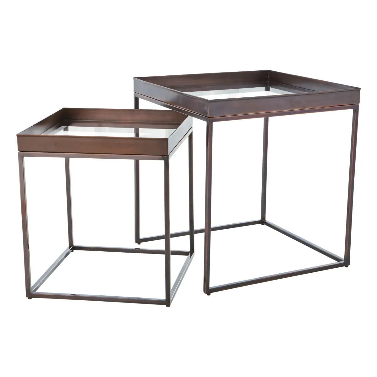 Set of 2 Perfect Nesting Tables- Bronze