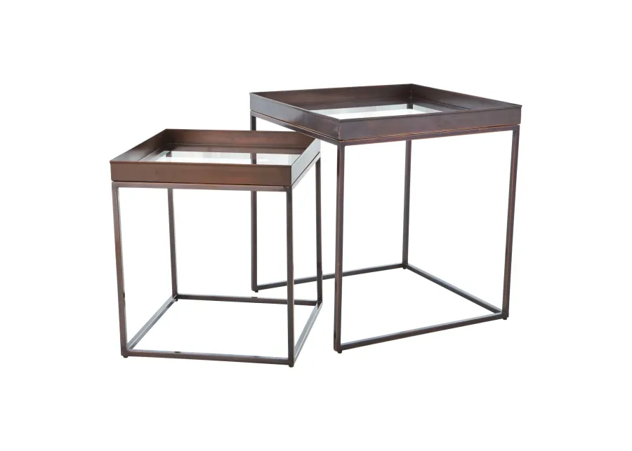 Set of 2 Perfect Nesting Tables- Bronze