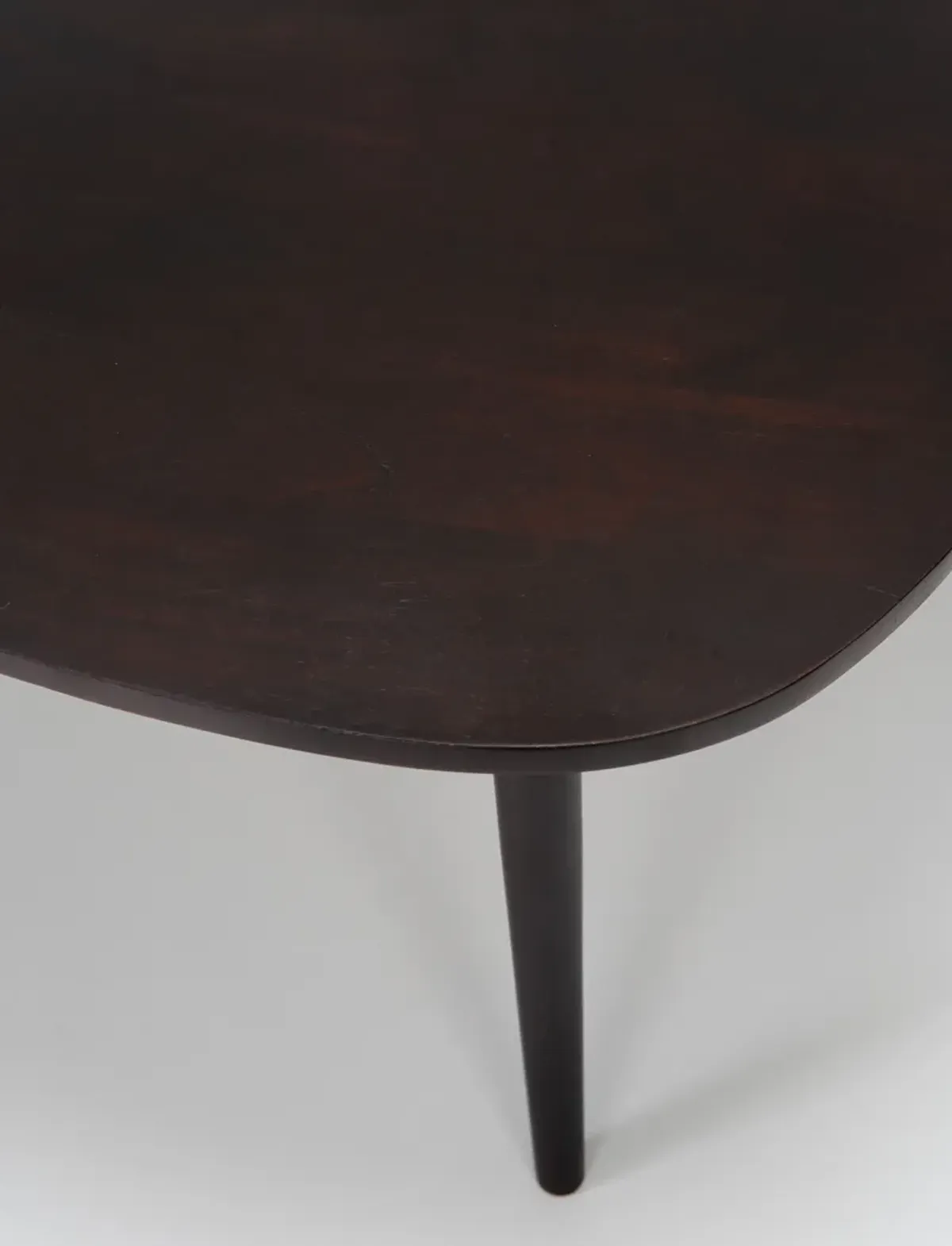 Handmade Eco-Friendly Modern Wood Light Walnut Drop Shaped Coffee Table 3' From BBH Homes