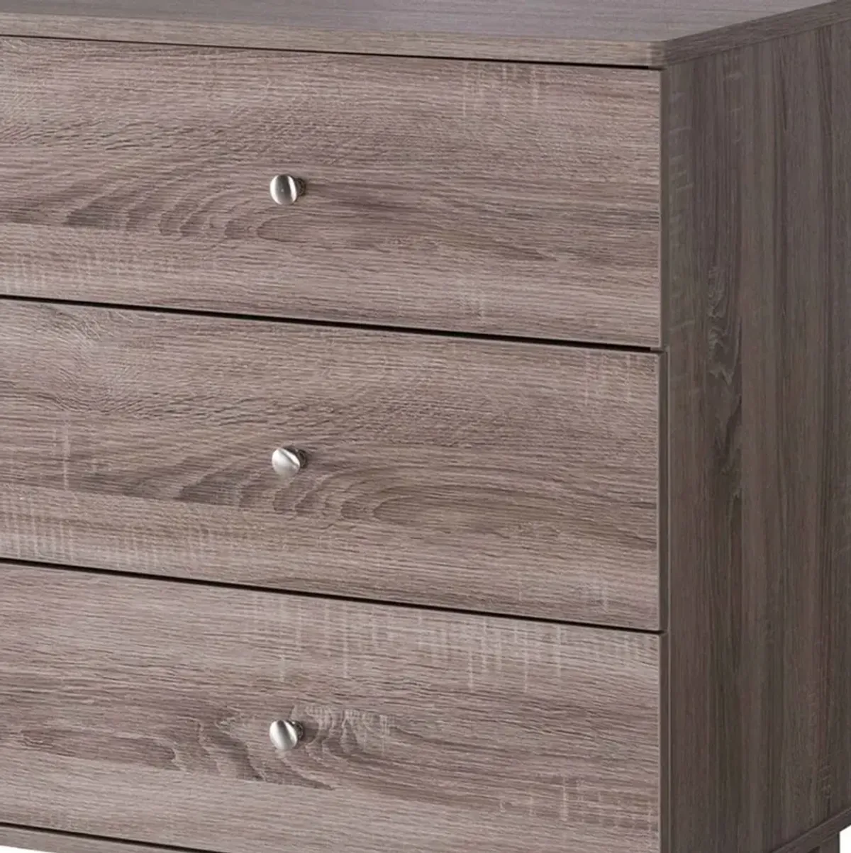 47.25 Inches 6 Drawer Dresser with Straight Legs, Taupe Brown-Benzara