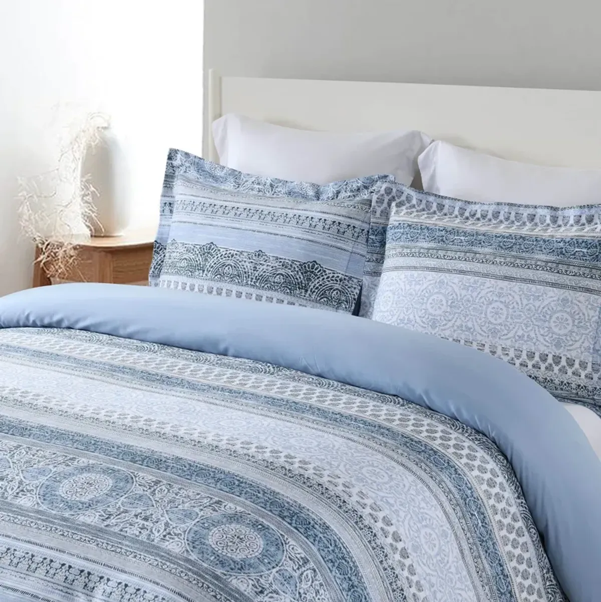 Egyptian Linens - Medallion 100% Cotton Duvet Cover Set