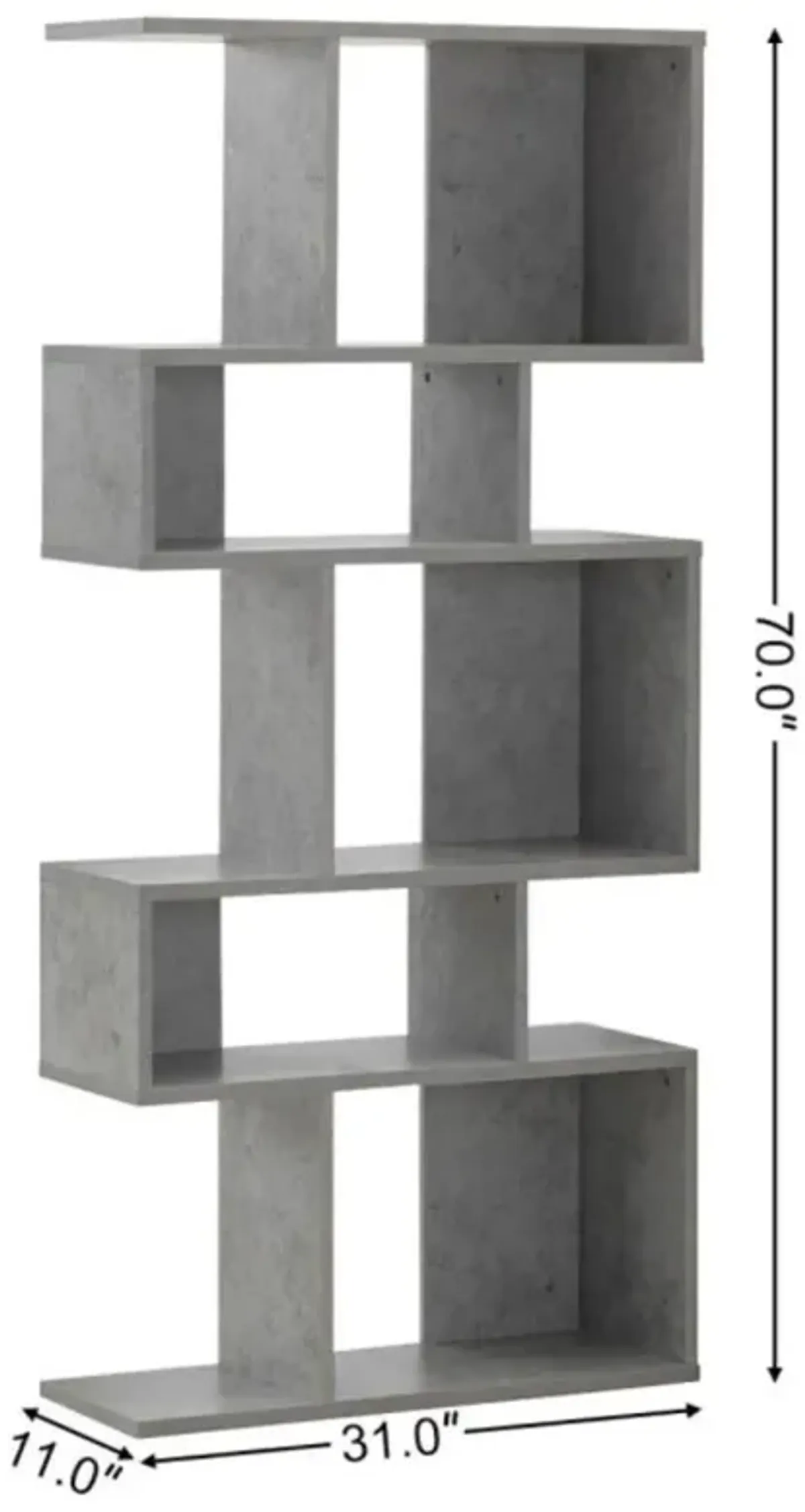 Hivvago 5 Cubes Ladder Shelf Corner Bookshelf Display Rack Bookcase