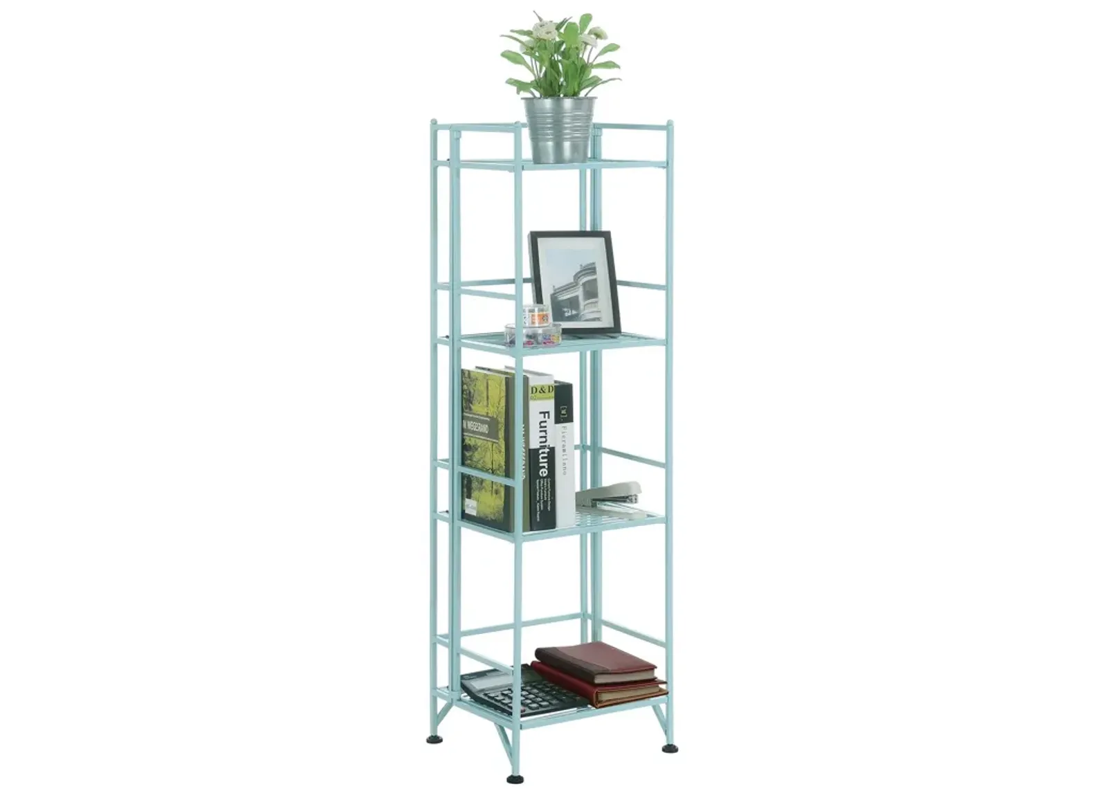 Xtra Storage 4 Tier Folding Metal Shelf