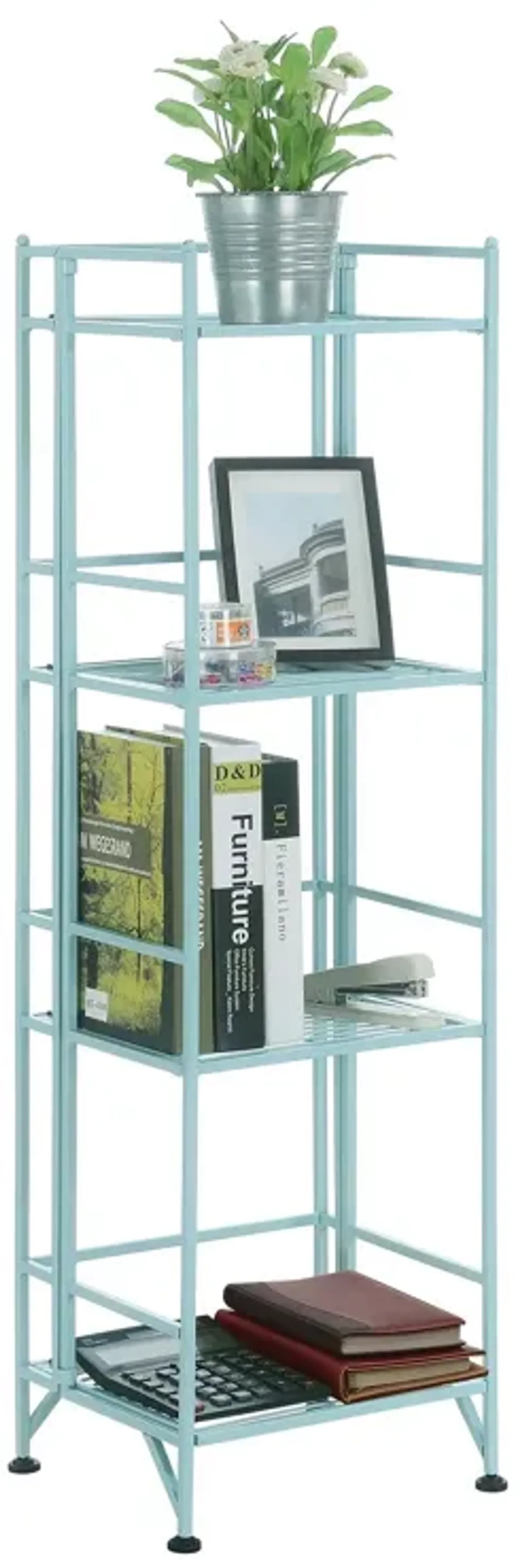 Xtra Storage 4 Tier Folding Metal Shelf