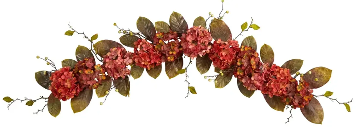 HomPlanti 6" Fall Hydrangea and Berry Artificial Autumn Garland