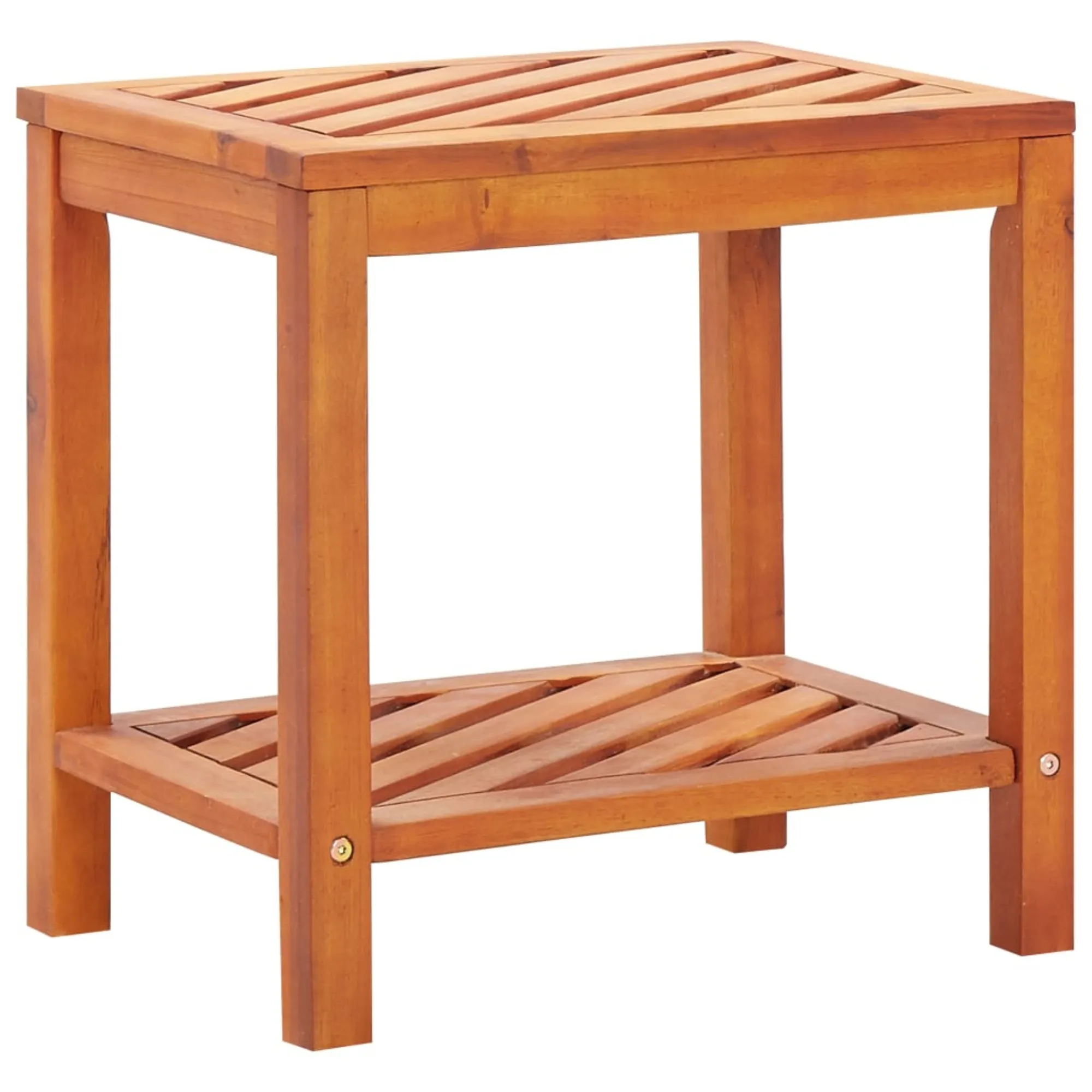 vidaXL Side Table Solid Acacia Wood 17.7"x13"x17.7"