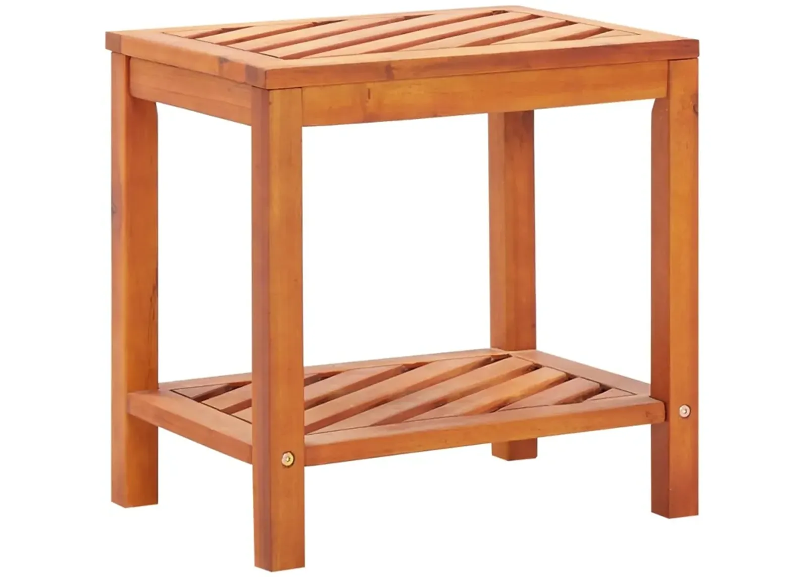 vidaXL Side Table Solid Acacia Wood 17.7"x13"x17.7"