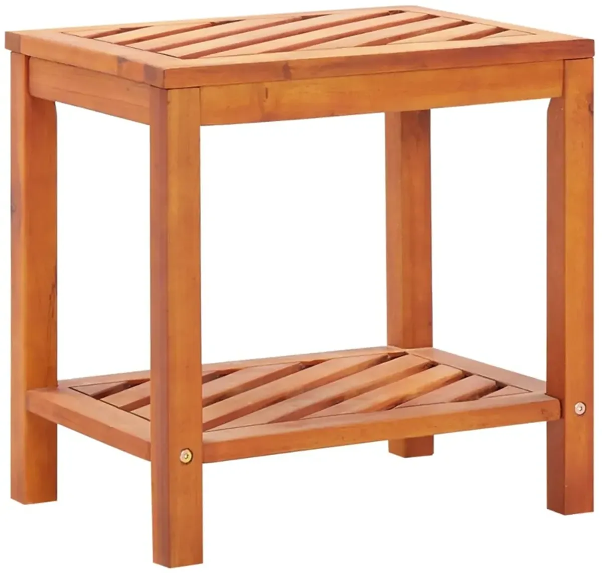 vidaXL Side Table Solid Acacia Wood 17.7"x13"x17.7"