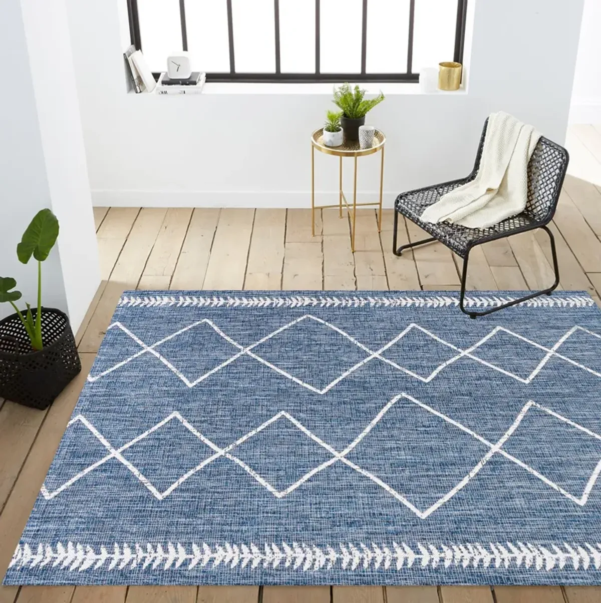 Derya Tribal Diamond Trellis Indoor/Outdoor Area Rug