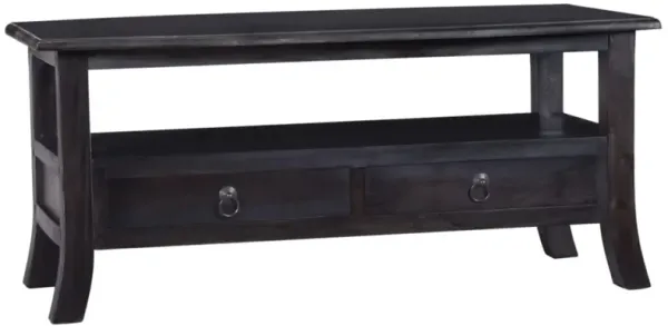 vidaXL Coffee Table Light Black Coffee 35.4" x19.7"x15.7" Solid Mahogany Wood