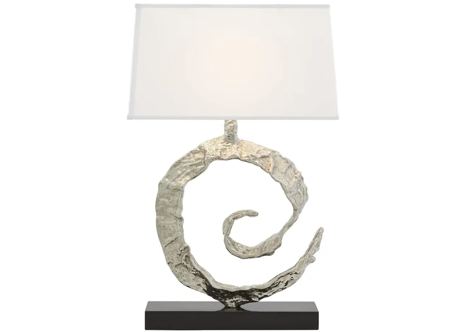 Swirl Lamp- Silver