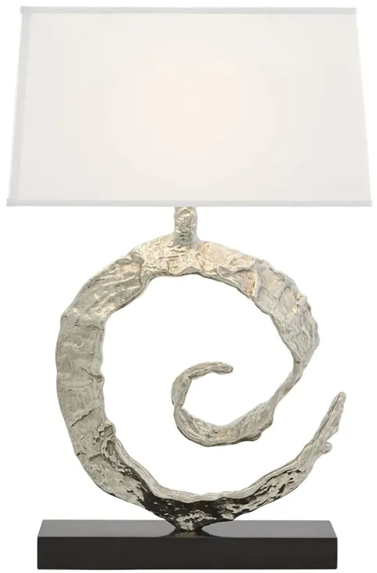 Swirl Lamp- Silver