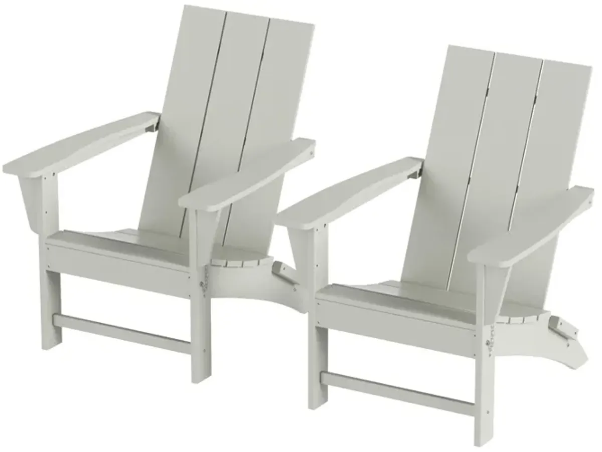 WestinTrends Modern Folding Adirondack Chair (Set of 2)