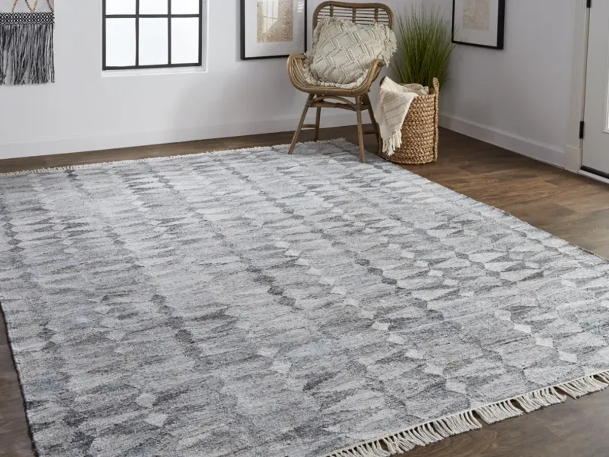 Beckett 0814F Gray/Silver/Ivory 5' x 8' Rug