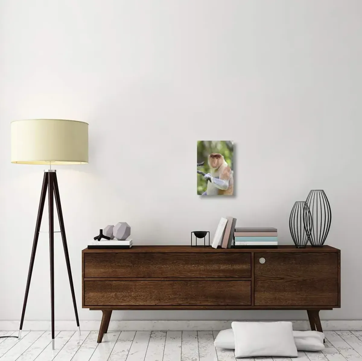 Proboscis Monkey dominant male, Sabah, Malaysia-Canvas Art-12x18