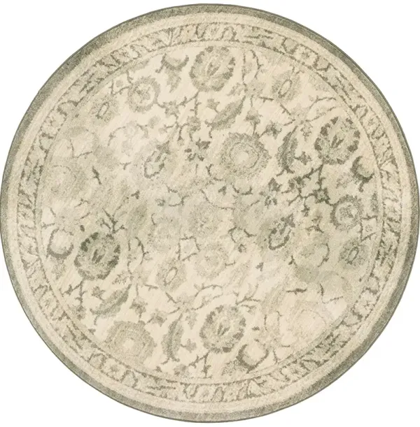 Euphoria New Ross Ash Grey 8' ROUND Rug