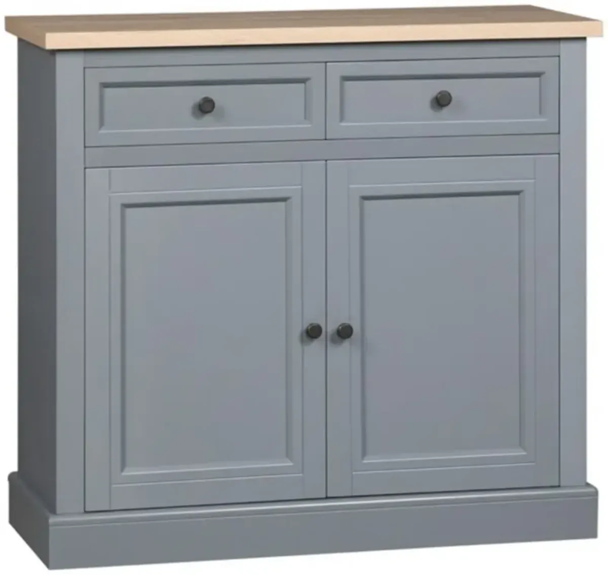 Freestanding Kitchen Cabinet with Doors and Adjustable Shelves