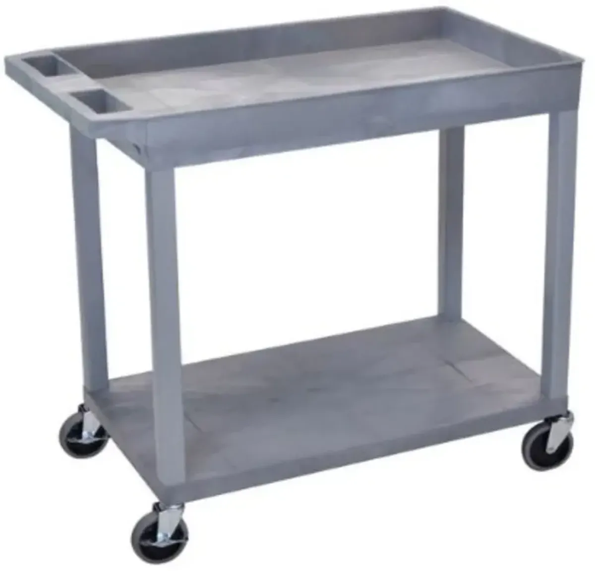 Luxor Gray EC12 18x32 Cart 1 Tub/ 1 Flat Shelf