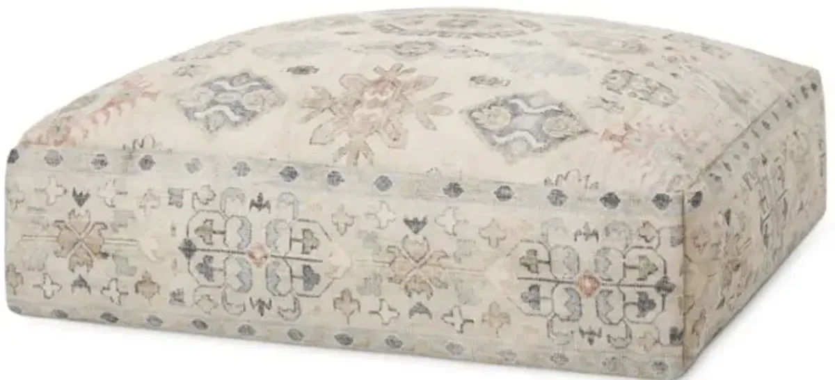 Poufs LPF0022 Ivory / Multi 24"W x 24"D x 8"H