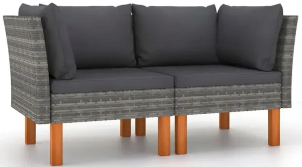 Corner Sofa Grey and Anthracite