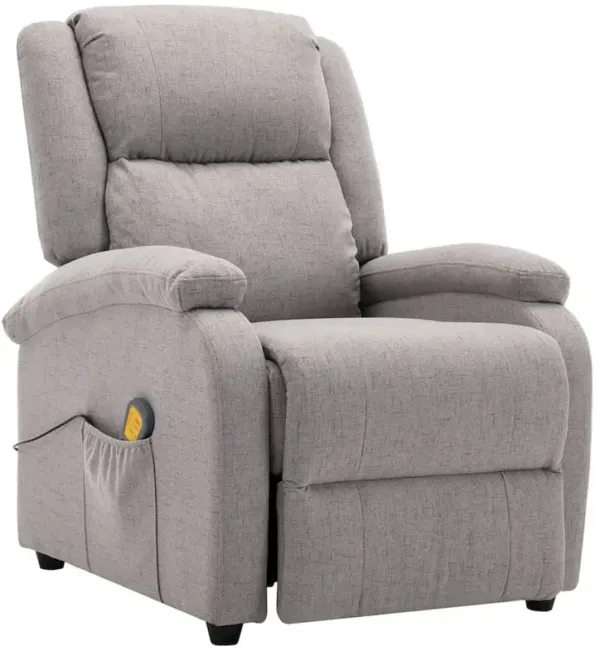 Electric Massage Chair Light grey Fabric (100% polyester), metal