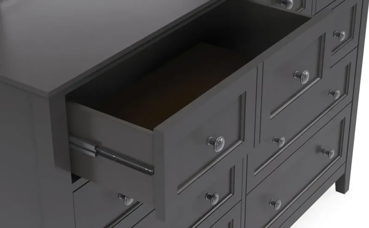 Grace Eight Drawer Dresser in Raven Black