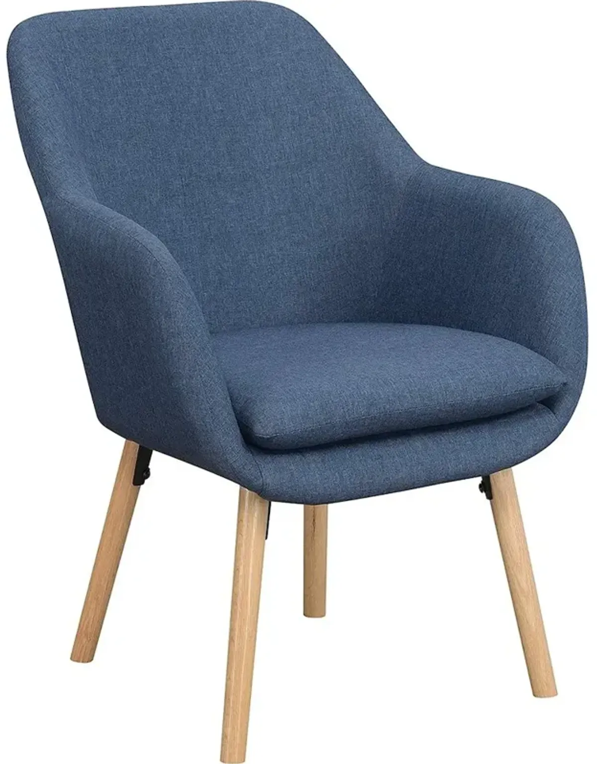 Convenience Concepts Charlotte Accent Chair, Denim Blue Linen