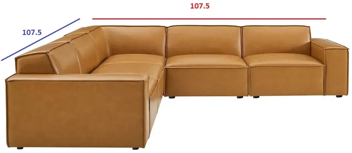 Restore 5-Piece Vegan Leather Sectional Sofa