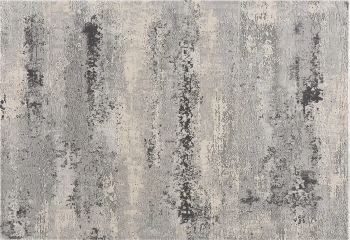 Vogue Contemporary Abstract Grey Beige Indoor Area Rug