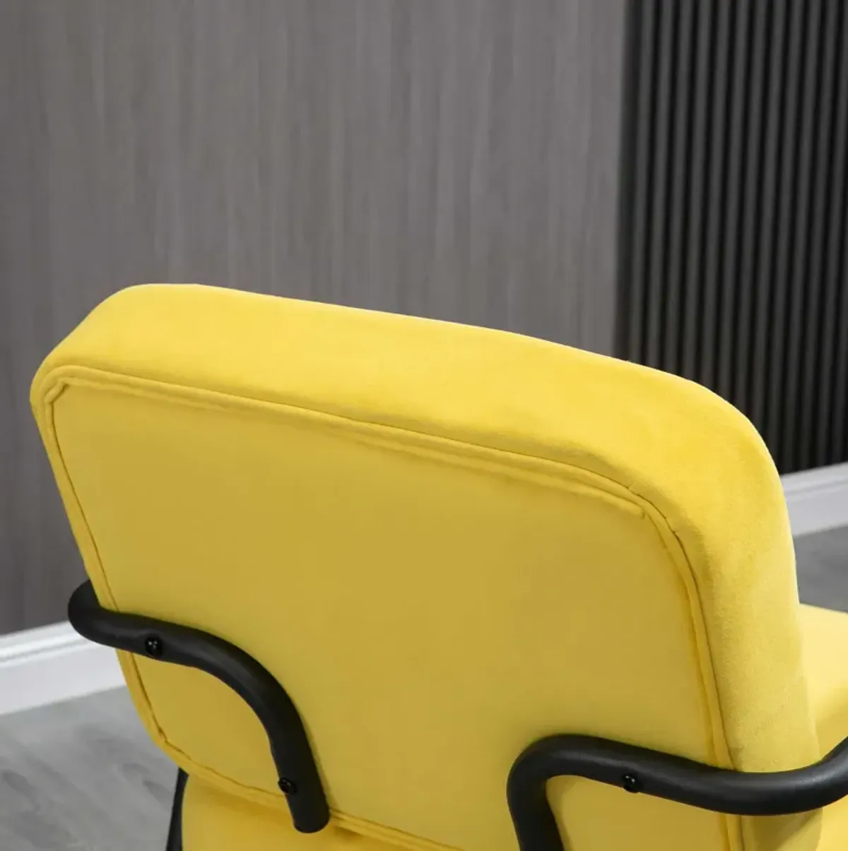 HOMCOM Modern Accent Chair Armchair for Bedroom Living Room Chair Yellow