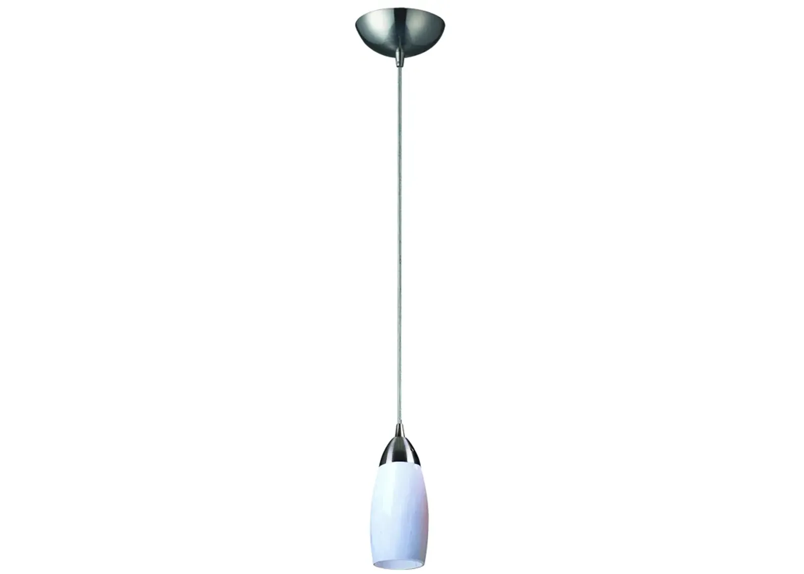 Milan Simple White Glass LED Mini Pendant