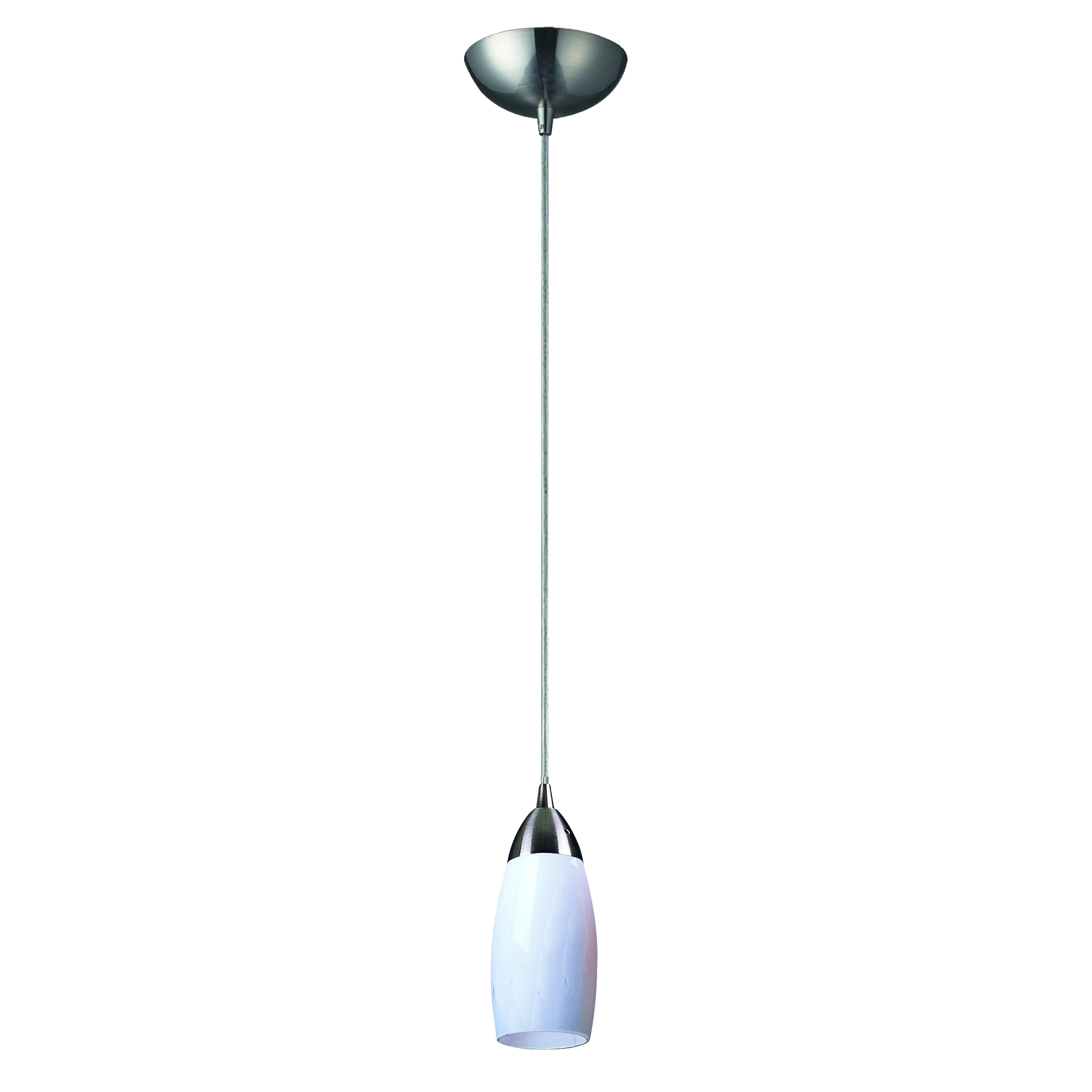 Milan Simple White Glass LED Mini Pendant