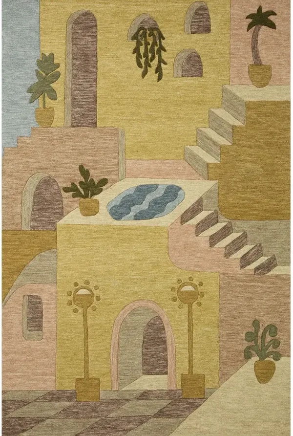 Villagio VIL01 Gold/Multi 5' x 7'6" Rug