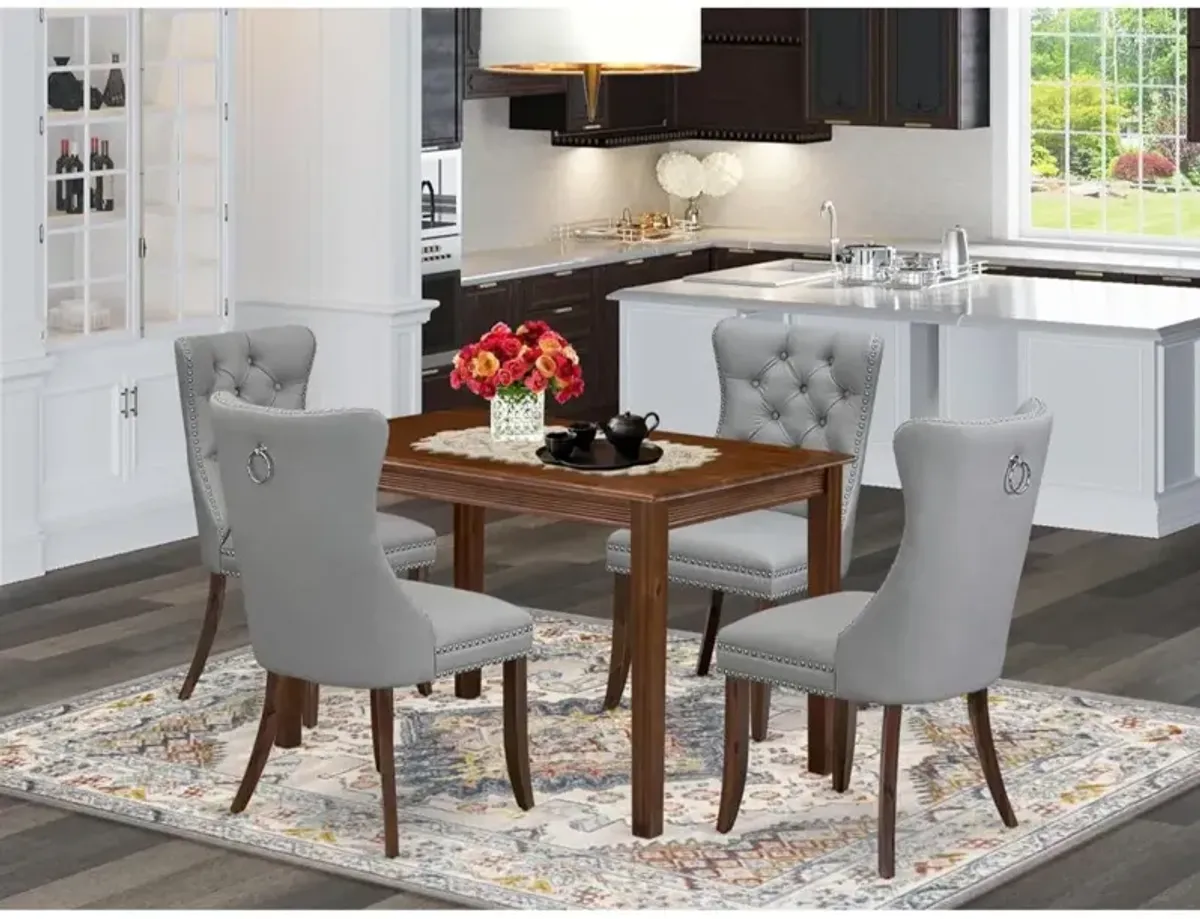 5 Piece Modern Dining Table Set Consists of a Rectangle Kitchen Table