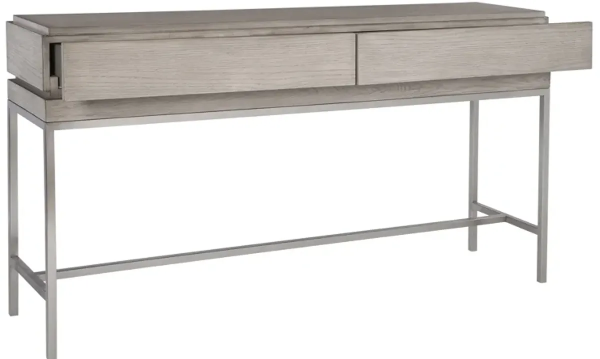 Kamala Gray Oak Console Table