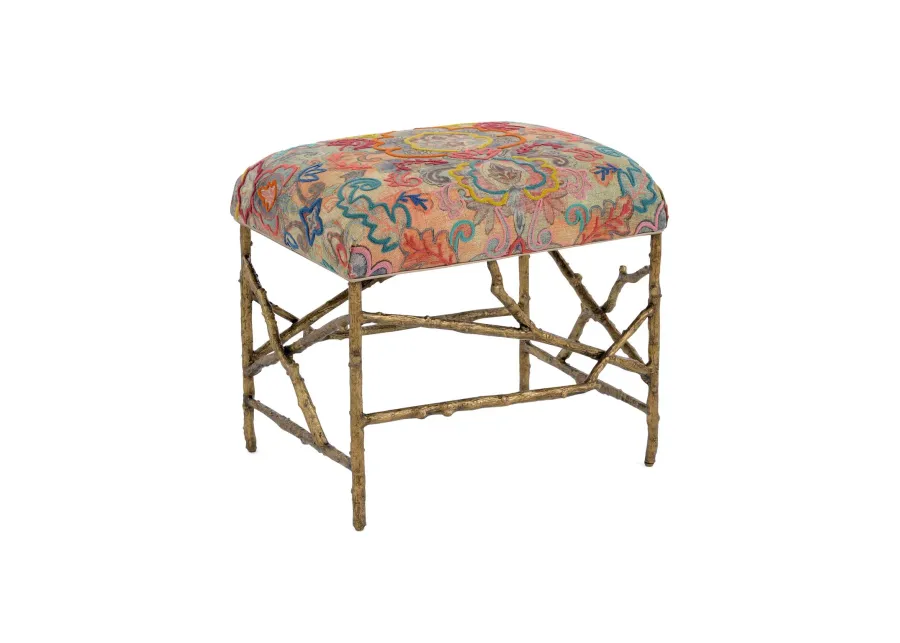 Branch-Style Base Multicolor Ottoman