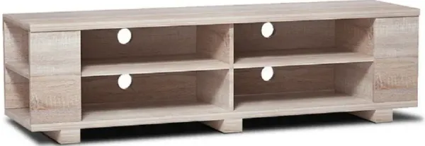 59 Inch Console Storage Entertainment Media Wood TV Stand
